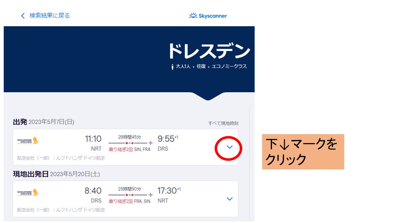 skyscanner検索6